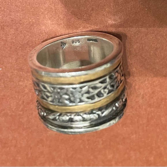 Silpada Sterling Silver and Brass Spinner Ring R2293. Box available - Picture 3 of 3